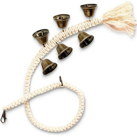 NETSENG Dog Doorbells, Macrame Hanging Door Bells for Dogs Puppies