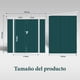 thumbnail image 3 of 6x4 FT Cobertizo de Almacenamiento Exterior Metálico, con Puertas Dobles con Cerradura y 2 Ventanas de Ventilación Blancas para Herramientas de Jardín, Patio y Trasero, Verde, 3 of 8