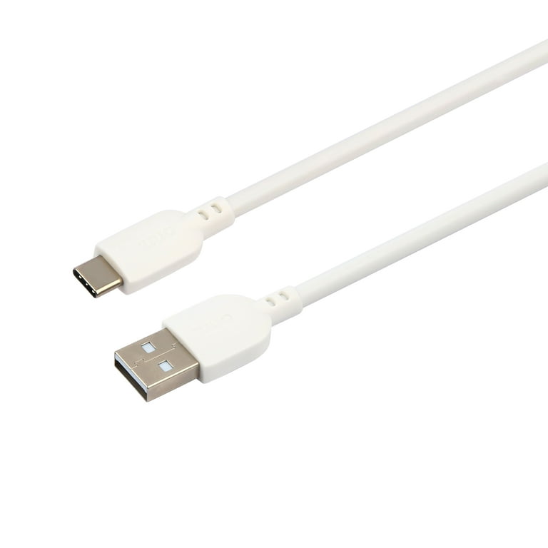 onn. Micro-USB to USB-C Adapter, White 