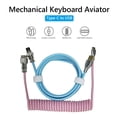 thumbnail image 1 of Cable en espiral para teclado mecánico de 104 teclas, Cable tipo C, Cable de puerto Usb personalizado, Cable en espiral de aviador para accesorios de teclado para juegos Tan Jianjun unisex, 1 of 2