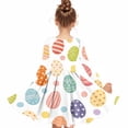 thumbnail image 7 of Xdegoge Funny Kids Girls Easter Holiday Dress Colorful Egg Printed Tween Spring Sundress Knee Length Swing Long Sleeve Cute Festival Party Outfit Casual Play Wear Daily Dress for Teen, 7 of 7
