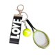 thumbnail image 2 of Llavero con forma de raqueta de tenis, regalo para madres, mujeres, hombres, amantes, cartera o coche. Verde negro, 2 of 9