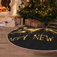 thumbnail image 5 of Daiia Happy New Year 2025 D Drawing Merry Christmas Tree Skirt , Xmas Large Lace-up Tree Skirt, Santa Snowflakes Rustic Home Decorations New Year Party Farmhouse Decor-30", 5 of 6