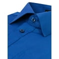 thumbnail image 4 of Omega Italy Men's Long Sleeve Dress Shirt Solid Color Regular Fit 25 Colors, 4 of 5