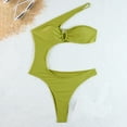 thumbnail image 2 of QHFBli Women One Piece Swimsuit Strappy Monokini One Shoulder Swimsuit, 2 of 6