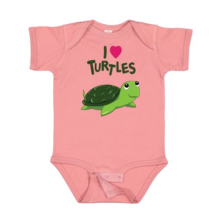 

Inktastic I Love Turtles Gift Baby Boy or Baby Girl Bodysuit