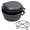 Black 15, variant on Pre-Seasoned Cast Iron Dutch Oven for Camping with Skillet Lid, 4.5 Quart Outdoor Deep Pot for Fireplace Cooking BBQ Baking Campfire, Iron Leg Base, Black