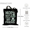 thumbnail image 2 of Nope Not Today My Friend Gift For Women Cute Funny Boobees Halloween Meme Canvas Bag 1Pc, 2 of 5