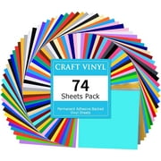 Lya Vinyl 74 Packs (38Colors) Permanent Vinyl for Cricut and Silhouette Cameo