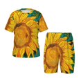 thumbnail image 1 of Fotbe Vibrant Sunflower Painting Pijama Estampada de 2 Piezas para Niños – Ropa de Dormir de Manga Corta Cómoda para Niños y Niñas, Camiseta y Shorts de Algodón-3X-Large, 1 of 6