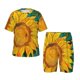 thumbnail image 1 of Fotbe Vibrant Sunflower Painting Pijama Estampada de 2 Piezas para Niños – Ropa de Dormir de Manga Corta Cómoda para Niños y Niñas, Camiseta y Shorts de Algodón-4X-Large, 1 of 6