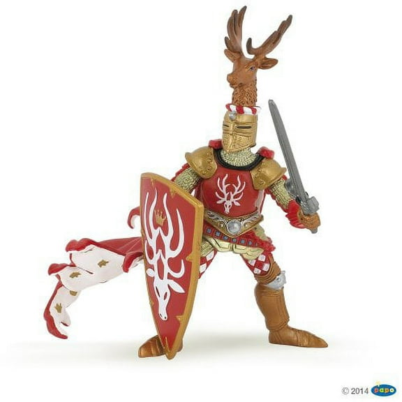 Papo The Medieval Era Figure, Knight Stag Red