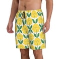 thumbnail image 2 of Brythos Men's Board Shorts,Quick-Drying Elastic Waist Beach Shorts,Drawstring Board Shorts Breathable Beachwear,Yellow,XL, 2 of 5