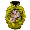 thumbnail image 5 of Sudadera con capucha con estampado 3D de gato lindo para hombres y mujeres, sudadera informal de manga larga de gran tamaño, sudaderas para hombres, 5 of 5