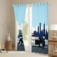 thumbnail image 3 of Feelyou Cartoon Police Car Black Out Curtains, Equipment Truck Curtains Pack of 2 (42x63 Each), Cute Vehicle Theme Bedroom Curtains, Curtains and Drapes Home Decor, 3 of 6