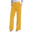 thumbnail image 4 of Delayuji Women's Dress Pant High Waist Elegant Suit Trousers Straight Leg Pant Business Pant Chic Pleated Wide Leg Pant, 4 of 7