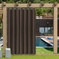 thumbnail image 6 of TOPCHANCES 100" Extra Wide Outdoor Blackout Curtains Waterproof Blocking UV Protect Patio (254 * 213 cm), Brown, 6 of 6