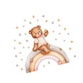 thumbnail image 1 of de pared de oso, papel tapiz de PVC, regalo de fiesta, decoración de pared, mural artístico, calcomanía de pared para guardería, estrella, 1 of 9