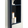 thumbnail image 3 of Kate and Laurel Arcott Modern Arched Bathroom Cabinet with Mirror, 20 x 6 x 30, Navy Blue, Coastal Wooden Bathroom Mirror with Storage for Bath Medicine Cabinet or Over-the-Toilet Storage Option, 3 of 9