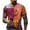 Hot Pink, variant on Men's Halloween Patchwork Pumpkin Graphic T-Shirt Crew Neck Short Sleeve Casual Streetwear Top