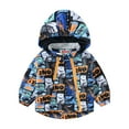 thumbnail image 1 of Gibobby Chamarra de forro polar para niños y niñasChaquetas para niños pequeños y niñas con estampado de animados, prendas de vestir exteriores con capuc(Amarillo, 8-10 Años), 1 of 4