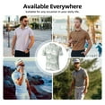 thumbnail image 5 of Sikiie White Birds Print Men's Short-sleeved POLO Shirts, Button-down Shirts and T-shirts are Suitable for Vacation, Leisure and Business-Small, 5 of 6