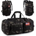 thumbnail image 4 of 25.6In Gym Bag for Men, 50L Large 3 in 1 Sports Travel Duffle Bag with Shoes Compartment,Water Resistant Travel Backpack Weekender Overnight Bag with Wet Pocket for Women Camping Touring, 4 of 9