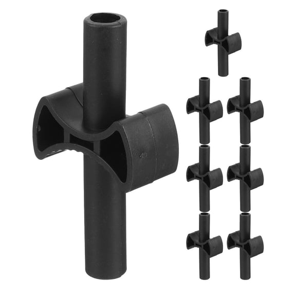 CTIRCHIU 8Pcs Trampoline Enclosure Pole Gap Spacers Black Plastic Replacement Parts for Outdoor Trampoline Stability