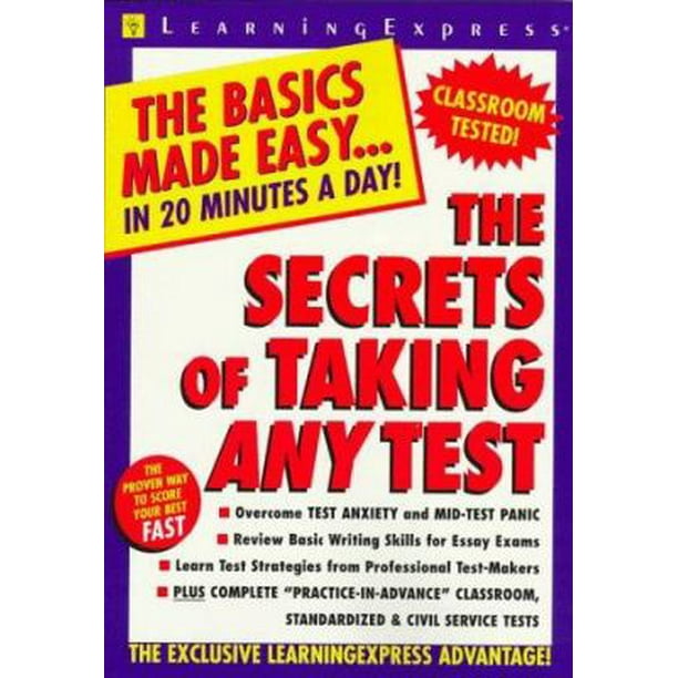 Udvej Tutor dosis The Secrets of Taking Any Test in 20 Minutes a Day, Used [Paperback] -  Walmart.com