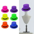 thumbnail image 2 of Plastic Top Hat with Fluorescent Color for Themed Parties Costume Accessories Hat Headwear Music Festival Props Fedoras, 2 of 8