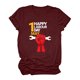 thumbnail image 2 of Moda mujer casual impresión pulóver manga corta camiseta tops blusa Fridja  zx562, 2 of 4