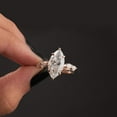 thumbnail image 3 of Cora Jewellery 2CT Marquise Moissanite Engagement Ring For Women, 10K Rose Gold, 3 of 6