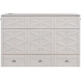 thumbnail image 4 of White Queen Size Bed With Stylish Patterns - Add Character To Room Brushed Plentiful Storage Facilities. Space Utilization Artistry. 450lb Stable Capacity. & Outlet Services. Sophisticated Strip, 4 of 6