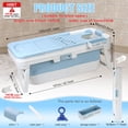 thumbnail image 5 of Dapmiu Plastic Folding Bathtub Multi Layer Thermal Cover Set with Rotating Massage Board Double Drainage Design 100kg Capacity 51 inch Large Size Blue1, 5 of 7