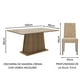 thumbnail image 3 of Conjunto Comedor Mesa Cristal 6 Sillas Stéfani Madesa - Marrón/Crema/Imperial Madesa Rectangular, 3 of 10