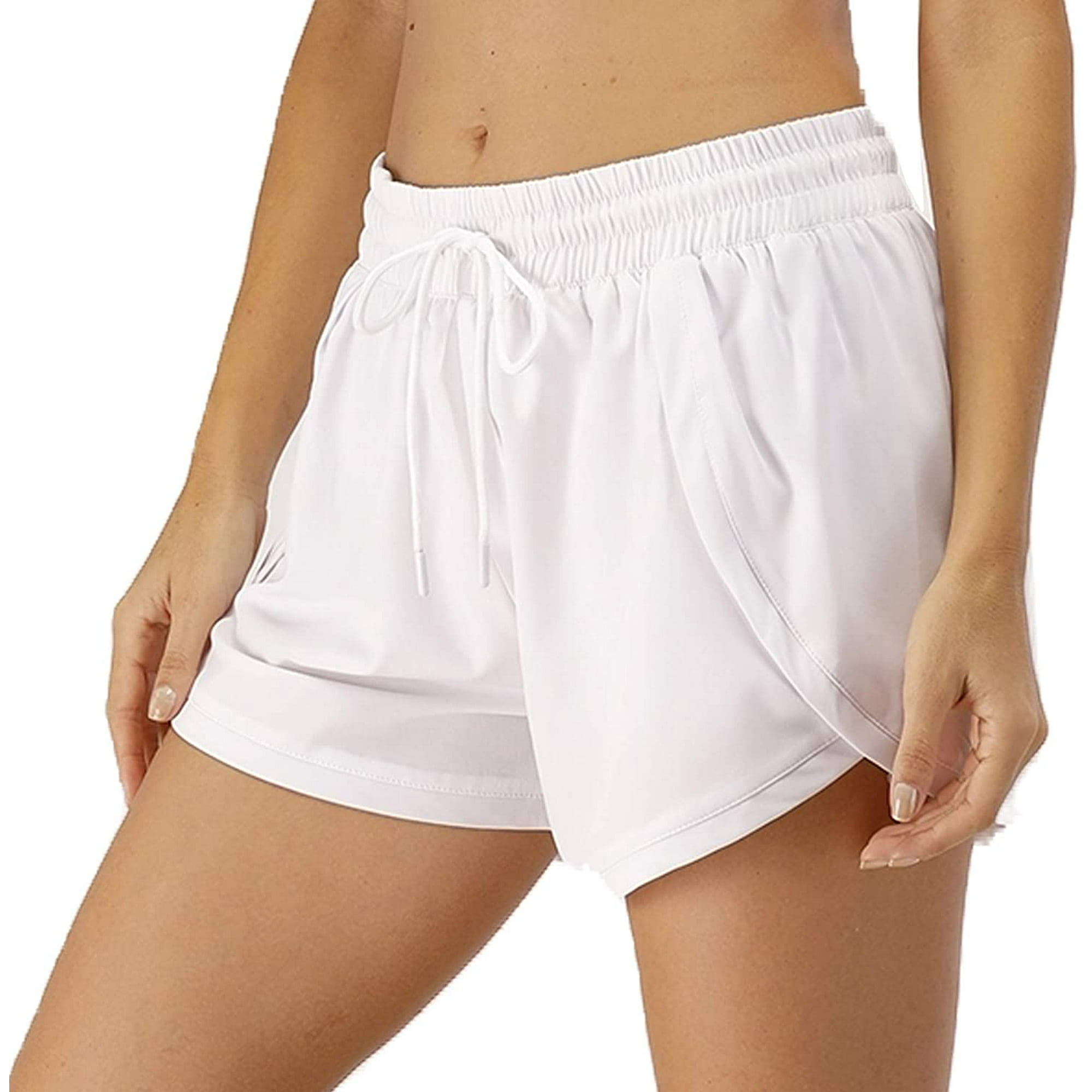 Double layer running shorts ladies best sale