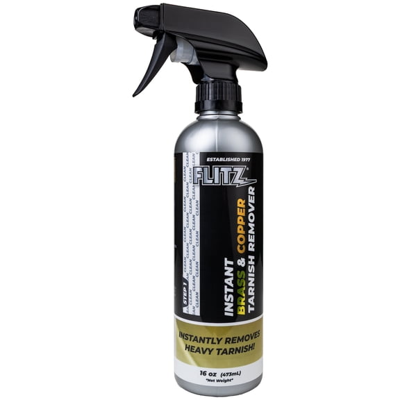Flitz Instant Brass and Copper Tarnish Remover, Rust Remover Spray for Shine and Protection, 16 oz
