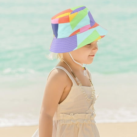 

〖TOTO〗Kids Hats Caps Kids Adjustable Chin Strap Sun Protection Hats Summer Spring Sun Hat Cute Cartoon Outdoor Beach Bucket Cap