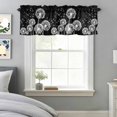 thumbnail image 5 of Dandelion Plants Window Valance for Kitchen, Vintage White Dandelions Blossom Flying Fluffy Black Back Rod Pocket Short Curtain for Small Windows, Light Filtering Decorative Valance, 60 x 14 Inch, 5 of 9
