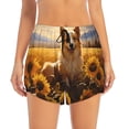 thumbnail image 2 of Gukieu Pastoral Sunflower Corgi Print Women's Sports Shorts with Drawstring Elastic Waistband for Running, Yoga, Fitness-X-Large, 2 of 7