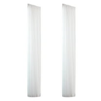 Beautynvta Sheer Curtains 2 Panel Sets 78.74 In Length, Light Weight Soft Window Panels for Study Room Living Room Bedroom, Rod Pocket Curtain, Each 31.5'' W x 78.84'' L, White