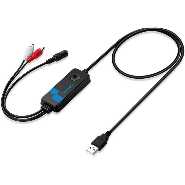 DigitalLife Stereo External Audio Adapter Card for Gaming, Video Box, Audio Mixer (4-Position 3.5mm Audio Jack, Stereo