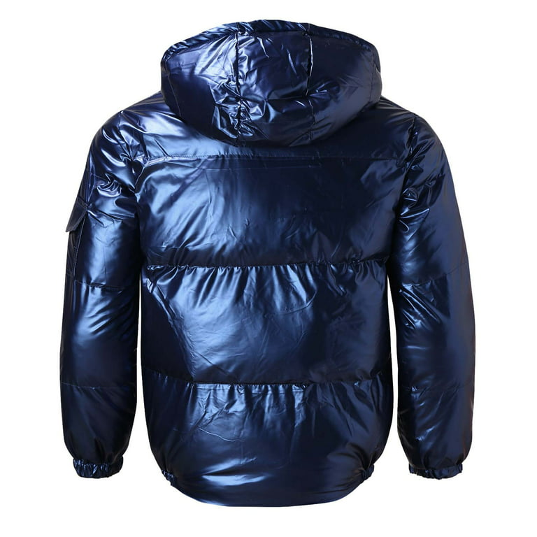 LEEy-world Fall Jacket Essentials Men's Packable Lightweight Water-Resistant  Puffer Jacket Blue,4XL 