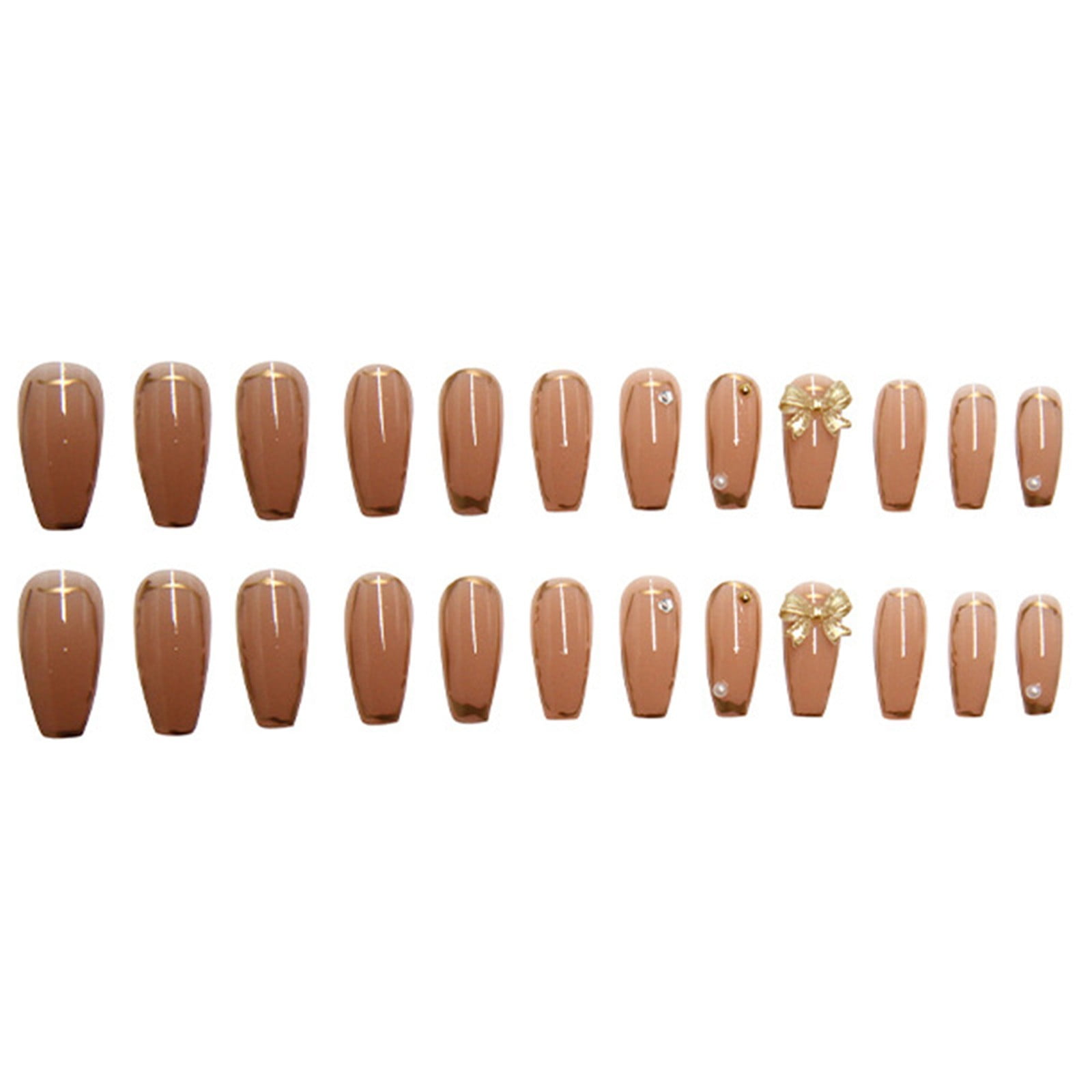 HSMQHJWE Nail Tips Coffin Shape 24 Nails Wear Removable Butterfly Nail