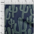 thumbnail image 2 of oneOone Cotton Silk Blue Fabric Cactus Sewing Craft Projects Fabric Prints By Yard 42 Inch Wide, 2 of 5
