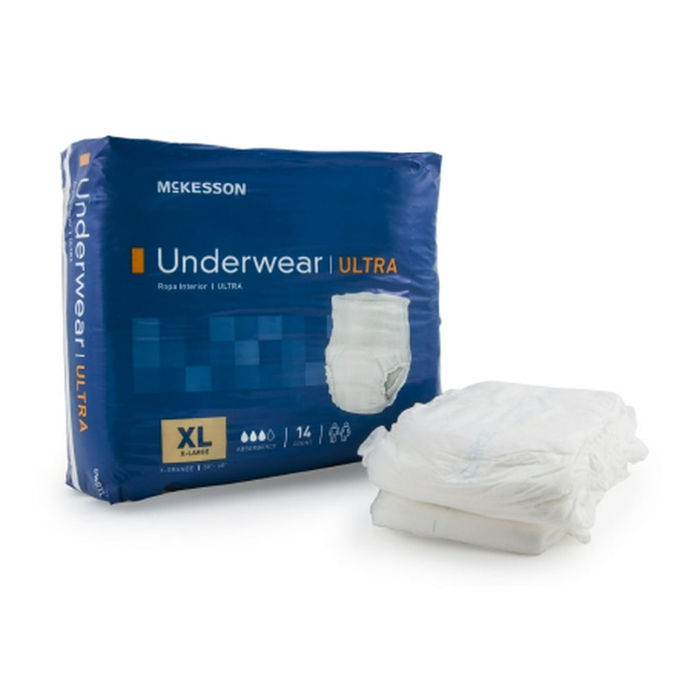 Adult Absorbent Underwear McKesson Ultra Pull On XLarge Disposable