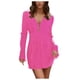 thumbnail image 1 of Vestido elegante de color liso con cinturón, mangas acampanadas y corte ajustado, vestido midi de fiesta, 1 of 6