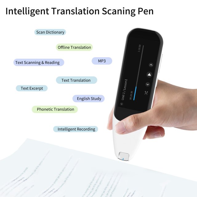DOSMONO Stylo de Numérisation, Appareil de Scanner Stylo de Support Stylo de Scanner 112 Appareil de Scanner Dictionnaire Stylo de Scanner Scanner Stylo à Scanner de Discours Adben Dictionnaire de Scanner de Discours