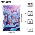 thumbnail image 3 of Wirebound Notebook Hardcover Spiral Notebooks Whimsical Candyland Scene, 60 Pages, 80 GSM, 5.7 x 8.3in, 3 of 7