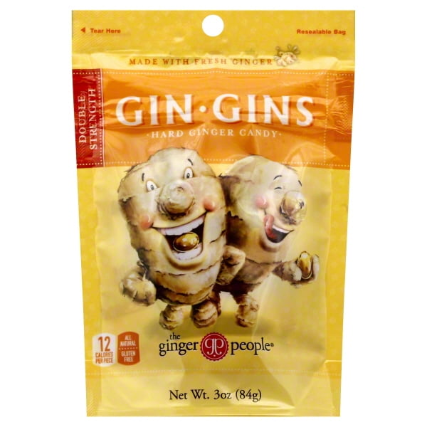 GinGins Hard Double Strength Ginger Candy, 3 Oz.